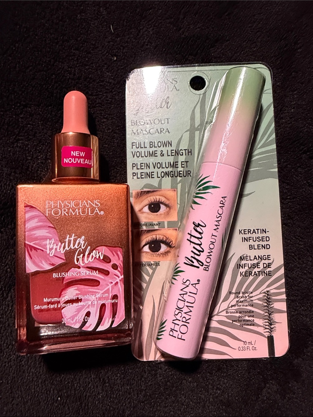 Physicians Formula Butter Glow Blushing Serum & Butter Blowout Mascara - Pink